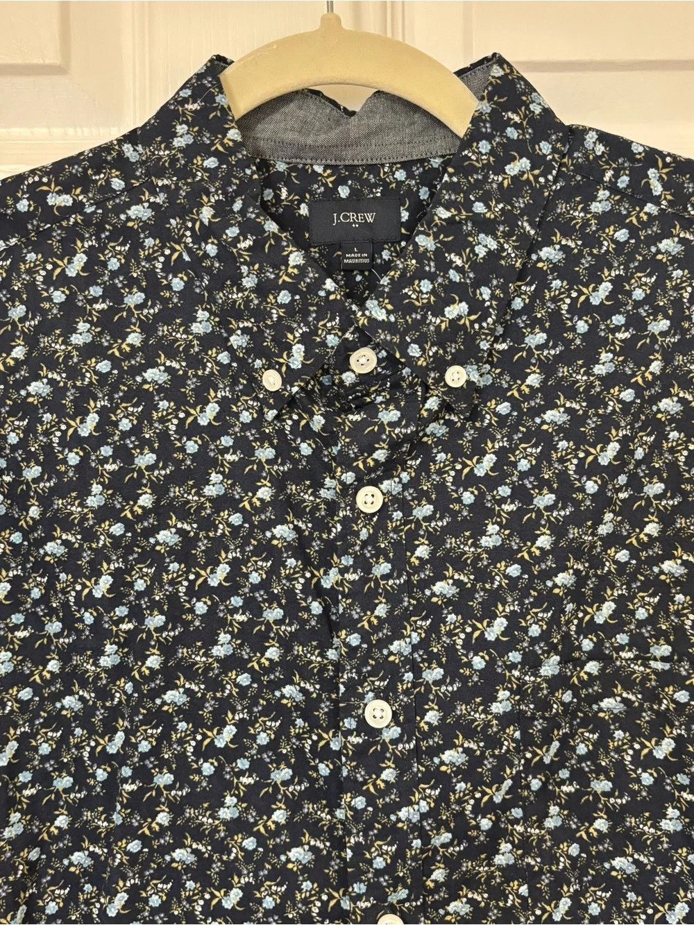 NWT J. Crew Navy Floral Button-Down Shirt